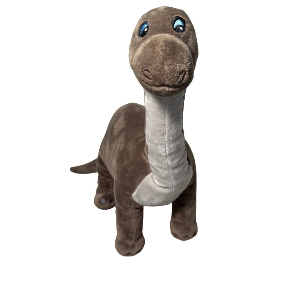 IKEA JATTELIK Brontosaurus Dinosaur Plush Brown Long Neck Stuffed Animal 22"